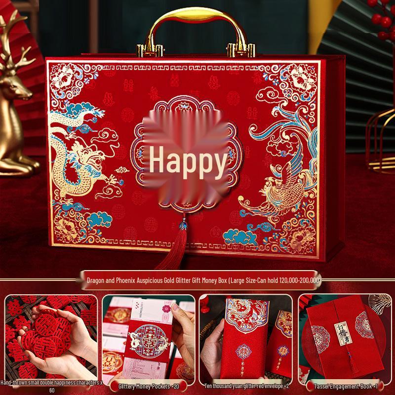 Luxury Betrothal Gift Box: Elegant Engagement & Wedding Decoration for Bride Price Cash