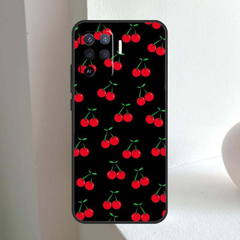 Food Fruit Red Cherry For OPPO A78 A98 A18 A38 A58 A5 A6 Pro A15 A17 A57 A16 A76 A96 A54 A74 A94 A40 A60 A80 Case