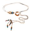 Boho Braided Waist Rope Ethnic Dress Decorative Thin Belt Knotted Tassel Waist Chain