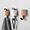 Squirrel-type Sticky Wall Hook Pop-up Smiling Squirrel Wall Keychain Creative Hook With Strong Adhesive Wall Hook For Home