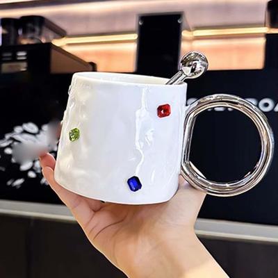 Ceramic Coffee Mug Cup 300ml Creative with Handle Dorm Tea for Breakfast Birthday Gift