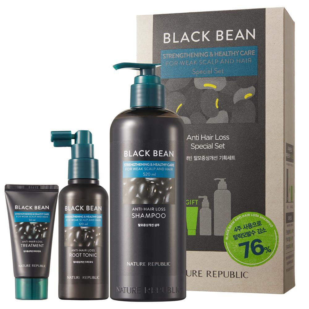 

Nature Republic Black Bean против выпадения волос 3 набора