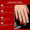 Nymixa Christmas Glitter Nail Art Stickers - DIY Soft Gel Set for Festive Nail Designs