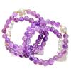 8Mm Retro High Quality Natural Amethyst Artificial Crystal Pearl Multi-Circle Bracelet Bracelet.