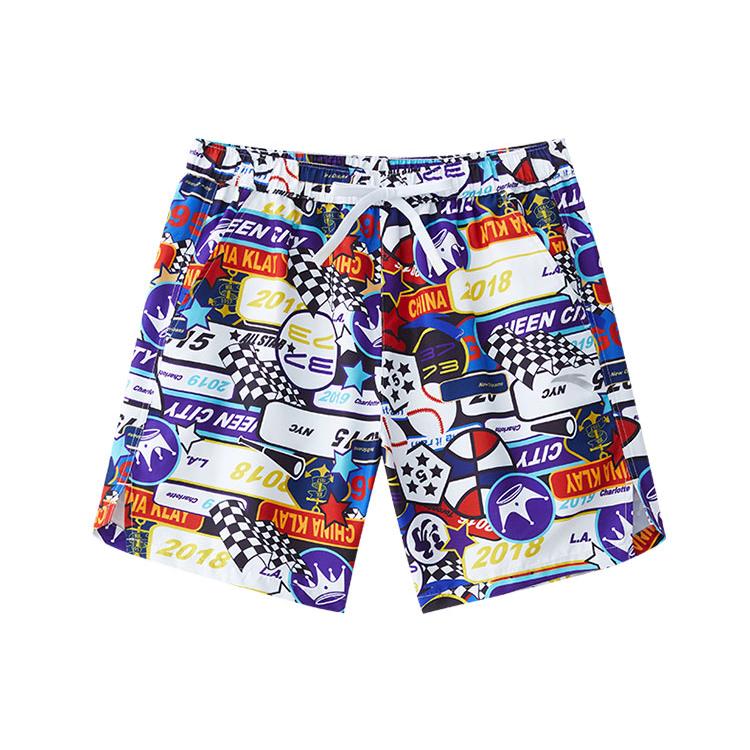 Anta Beach Shorts Men's Pure White/Basic Black/Celebrity Purple/Racing Red 1823531450-4