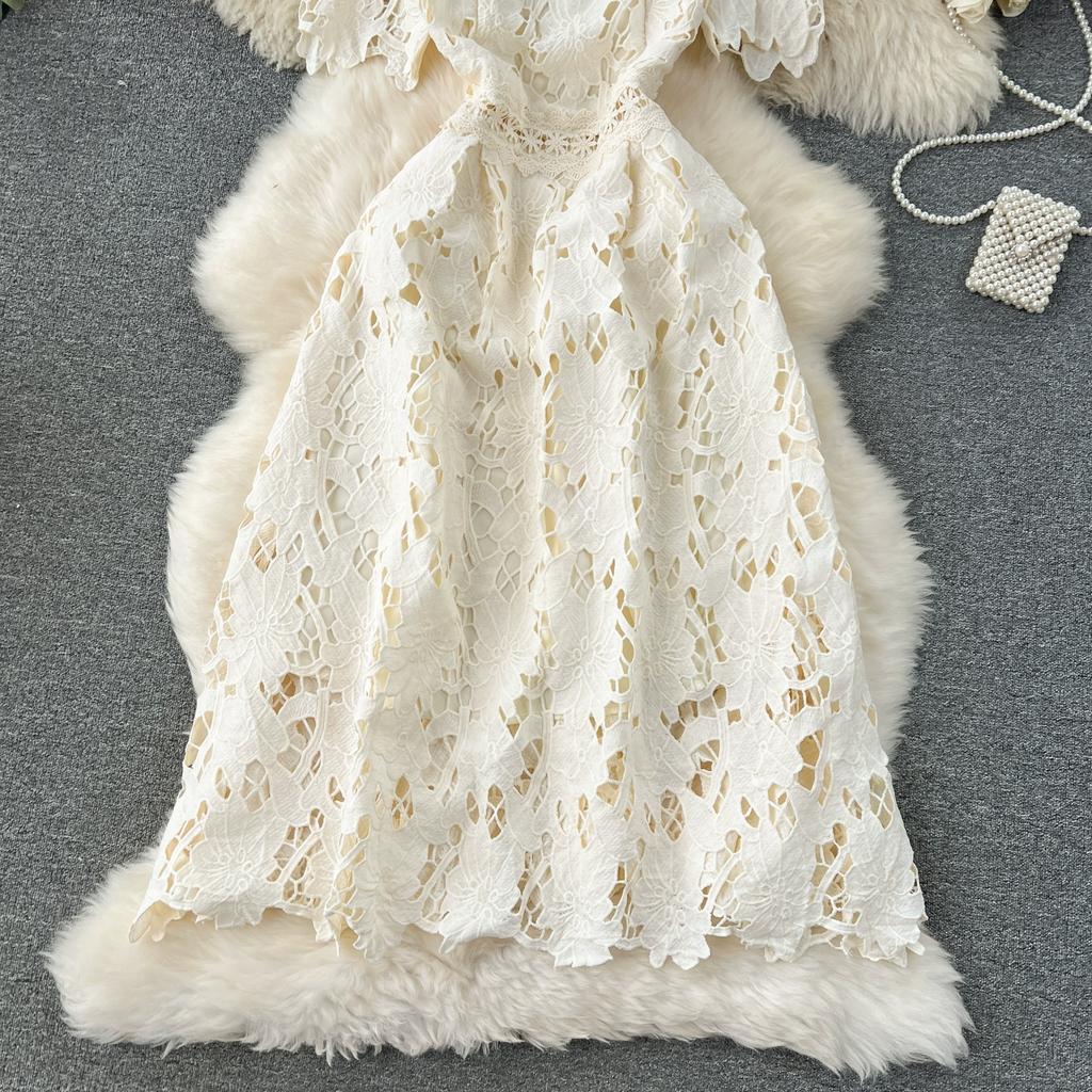 Hochwertige Sommer-Damen-Stickerei, wasserlösliche Spitze, Partykleider