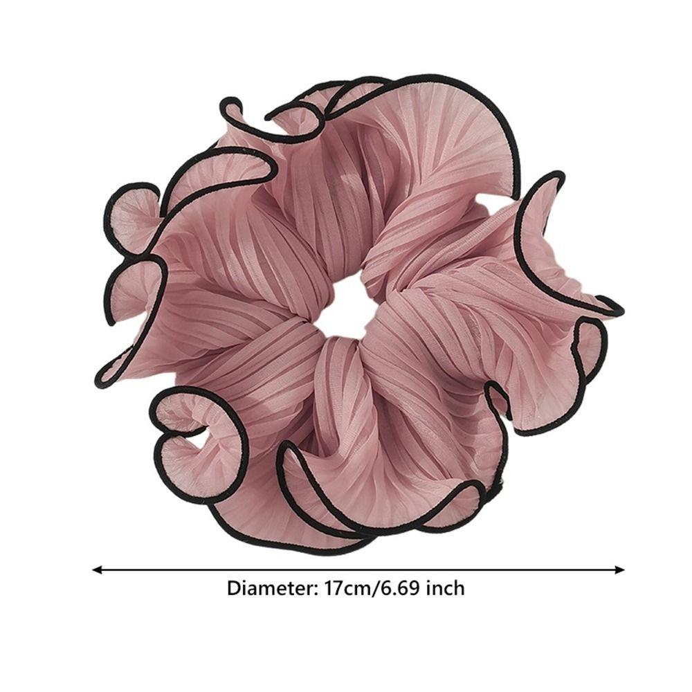 Oversize Fairy Chiffon Scrunchies Exaggerated Stylish Diameter: 17cm/6.69inchHair Band Ruched Versatile Hair Accessories