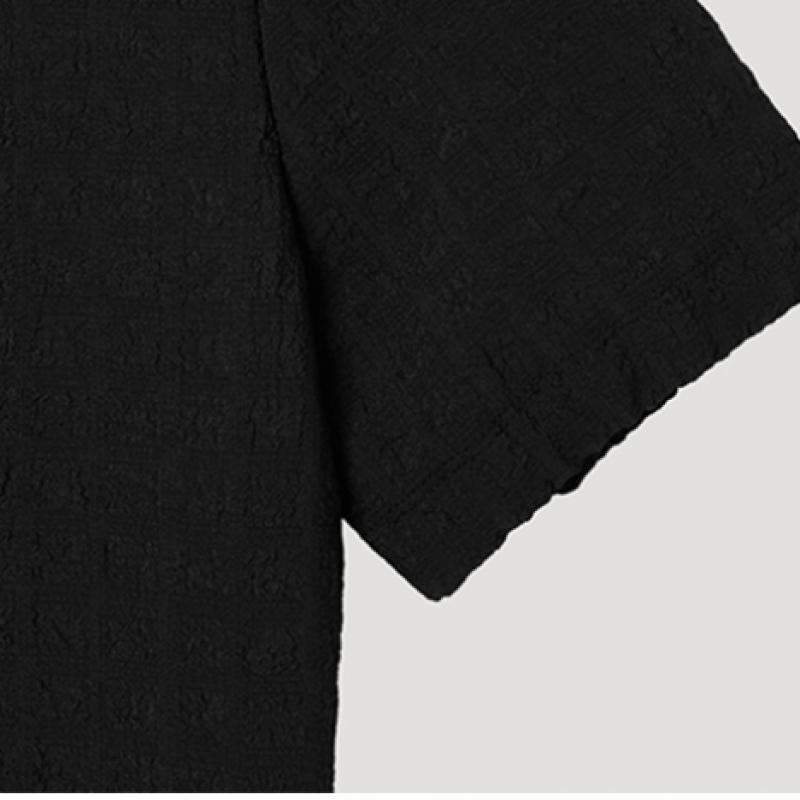 [She S miSS] Square Pattern blouSe Swwblp22060 Bk