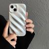 Silver Ripple Phone Case Suitable for iPhone 11, iPhone 12, iPhone 13