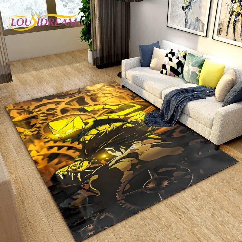 Jojo's Bizarre Adventure Anime-Teppich, Teppich für Wohnzimmer, Schlafzimmer, Sofa, Fußmatte, Dekoration, rutschfeste Bodenmatte für Kinderspiele