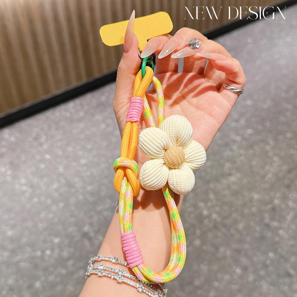 Fashionable Flower Mobile Phone Universal Lanyard, Wrist Short Lanyard, Multi-Functional Wrist Lanyard, Anti-Loss Ppendant