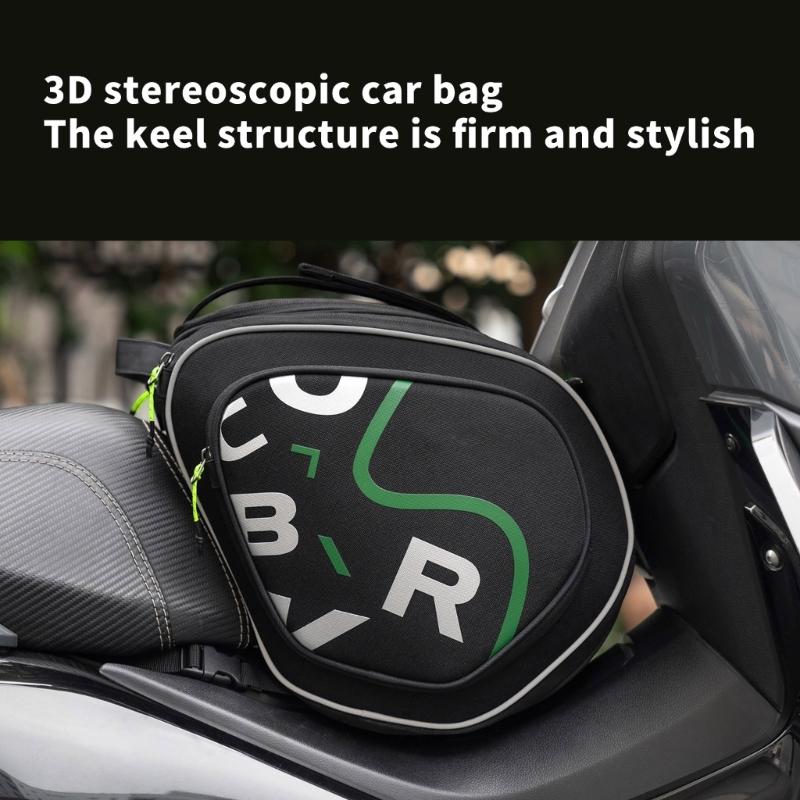 Sturdy Construction Motorcycle Storage Bag with 12L Capacity Double Closure Opening Accommodating Helmets and Ergonomic Design for Unobstructed Leg