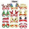 12 stk Julepannebånd brilleramme Halloween Valentinsdag briller Julenisse briller fest Jul