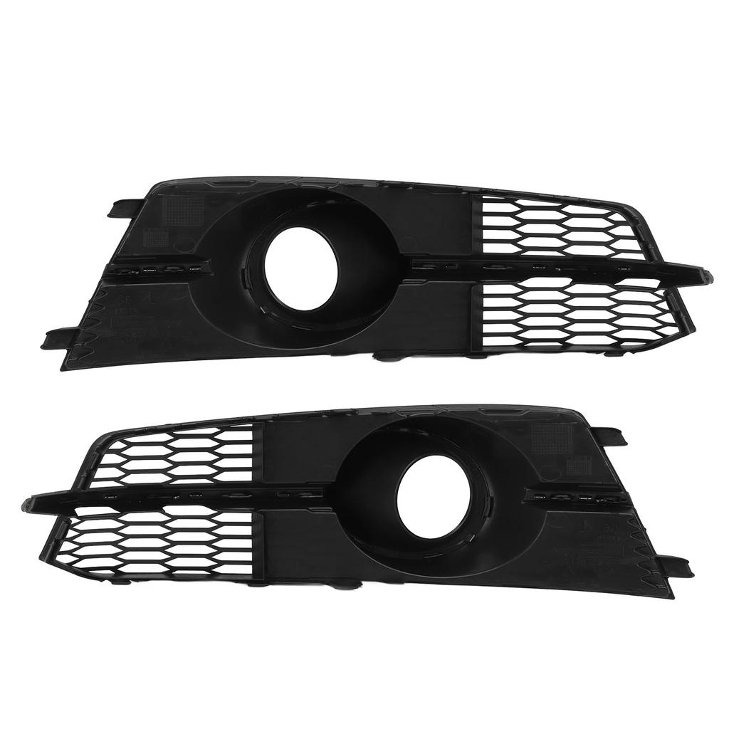 1 Pair Fog Light Grille Cover Glossy Black Left Right Fog Lamp Frame Grille Fit for S6 C7 4G 2016 To 2018