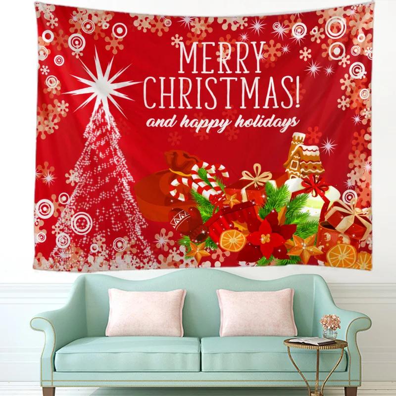 Christmas Tapestry Festive Decor Home Living Room Bedroom Background Garden Posters for Outside Large Wall Hanging Beach Towel
