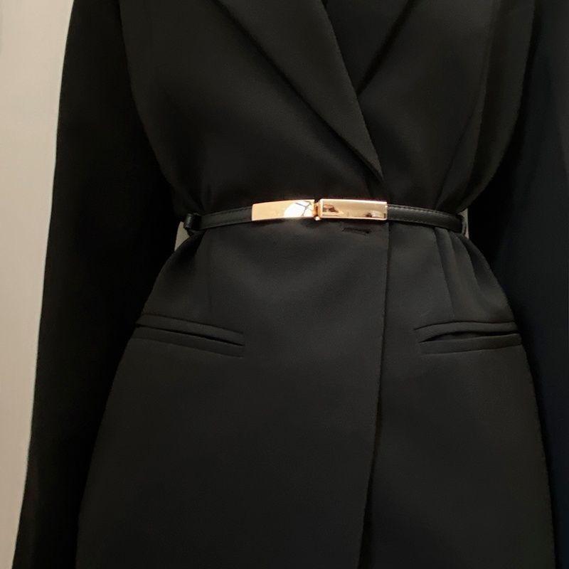 Elegant Women's Decorative Waist Belt For Coats Dresses Sweaters In Simple Minimalist Style
