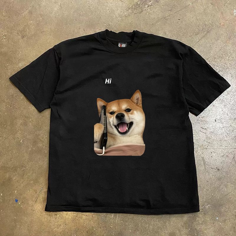 

Зарабатывайте деньги на благотворительность 3a260G Чистый хлопок двойная пряжа! Вверх, человек! Тяжелая футболка с коротким рукавом свободного кроя для пары, женская, мужская 3A [double yarn pure cotton 260g] Black XL