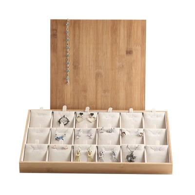 New Bamboo and Wood Jewelry Plate Necklace Pendant Display Plate Bracelet Jade Jewelry Jewelry Storage Box Jewelry Rack