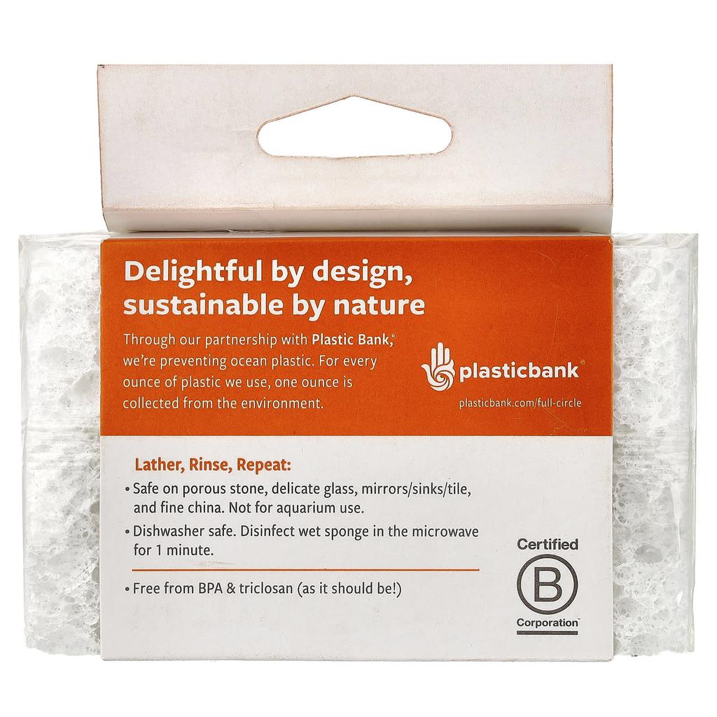 Full Circle, Vegetable Cellulose Sponge, 3-Pack