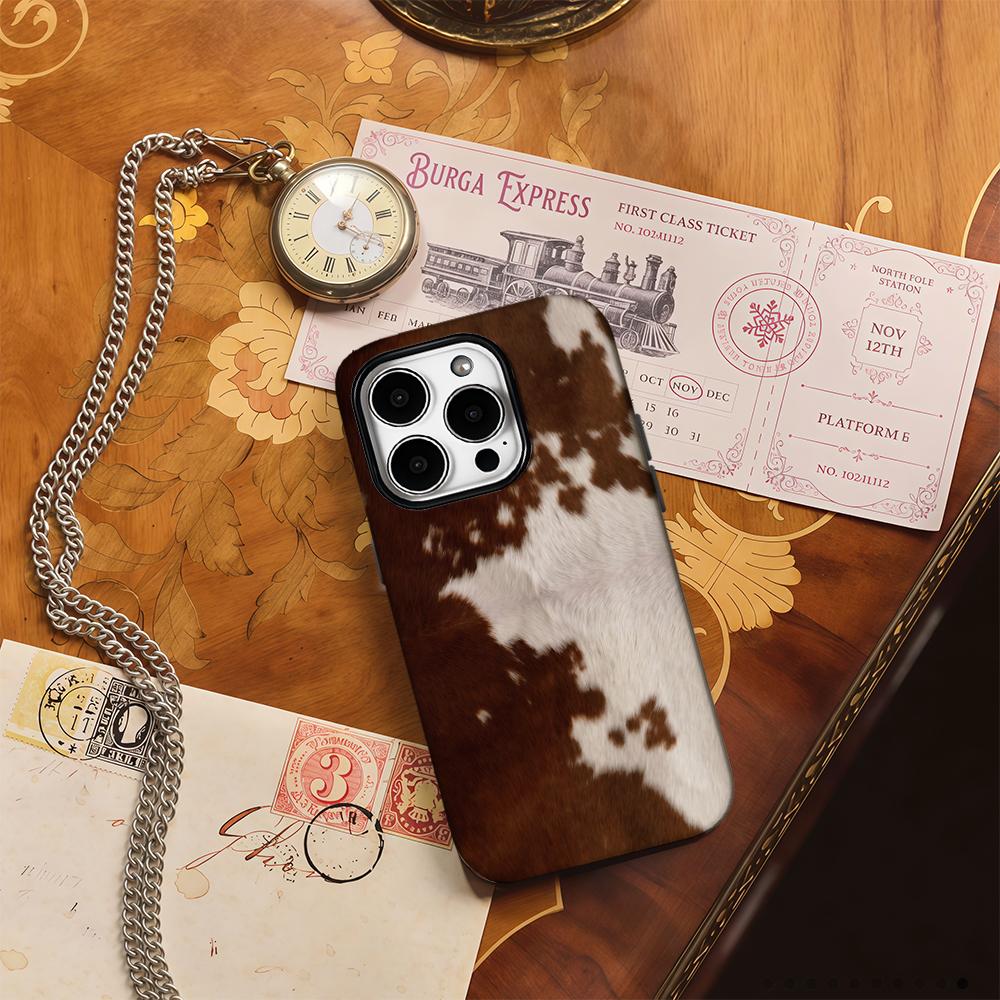 Brownish White Mottled Texture Phone Case For IPhone 16 15 14 13 12 11 X XS XR XSMAX 7 8 Pro Max Plus Double-layer Back Cover