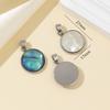 2Pcs Necklace Pendant Natural Shell Beads Round Pendant 27x17mm For Jewelry Making DIY Necklace Bracelet Earrings Accessory
