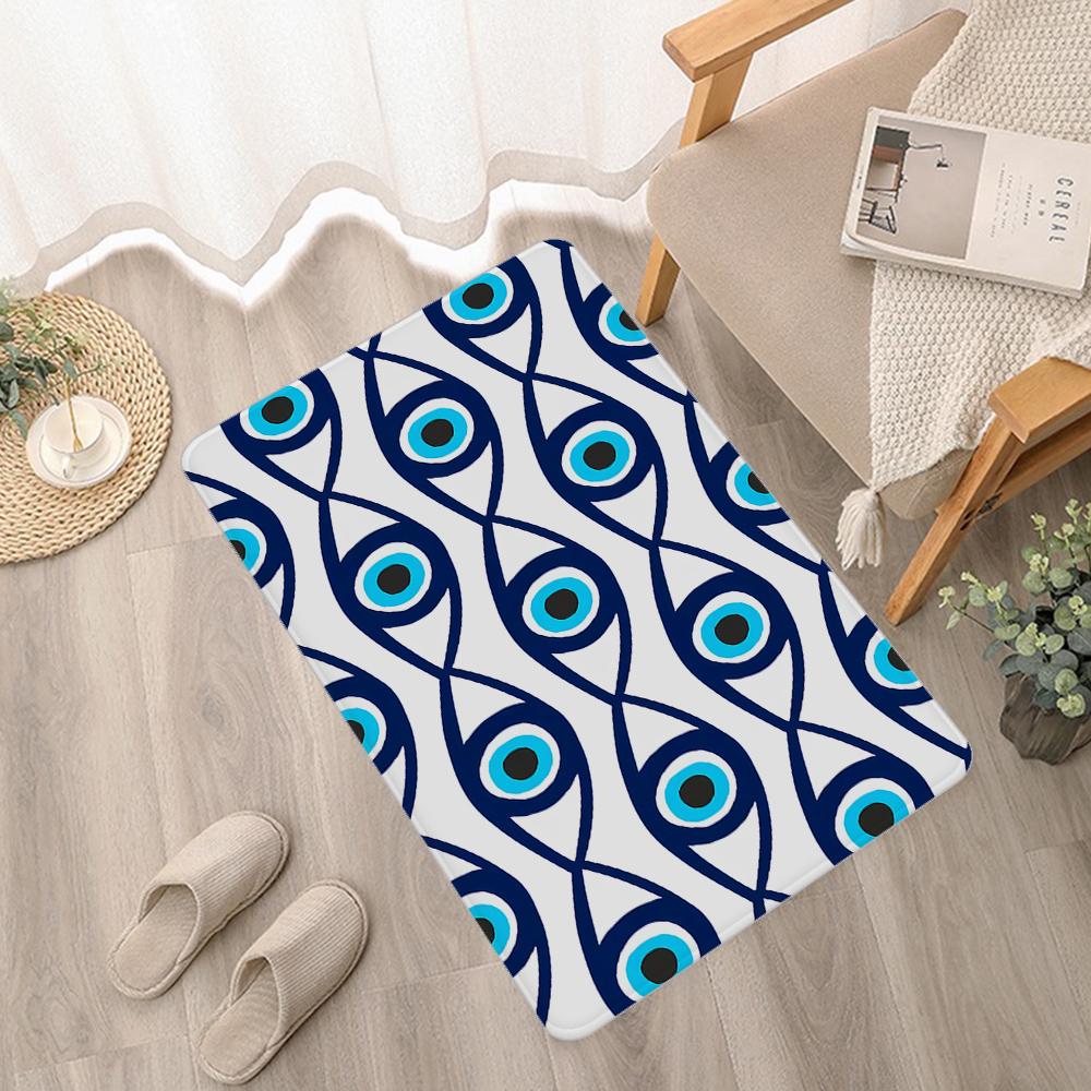 Evil Eyes Printed Entrance Door Mat Kids Room Bedroom Decoration Balcony Anti-Slip Doormat Living Room Modern Home Decor