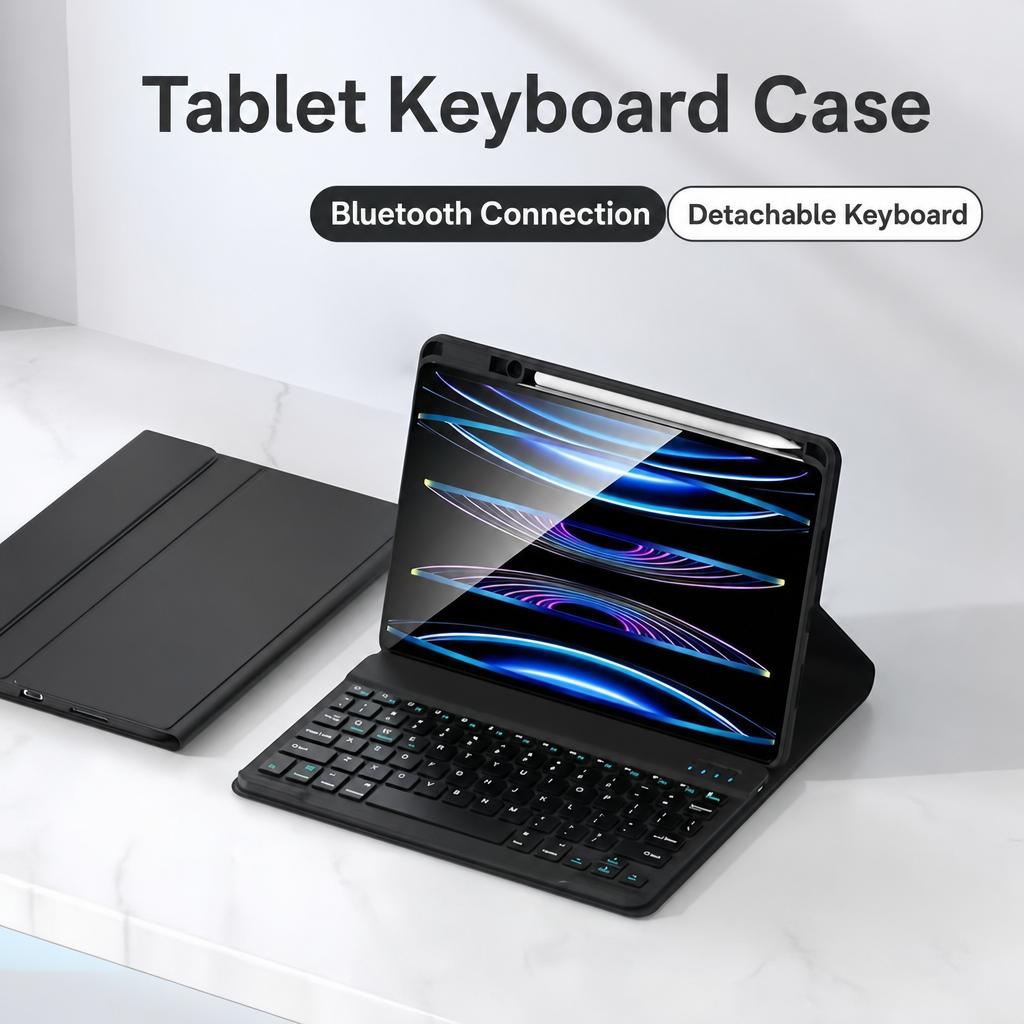 Hülle für iPad Air 11 4 5 10. Generation 10.9 11. Generation 11 Abnehmbare kabellose Bluetooth-Tastatur iPad 7. 8. 9. Generation 10.2 Hülle Ständer Ladefunktion