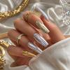 Iridescent Nail Transfer Stickers Lace Design Nail Decals Fashion Transfer Paper  Nail Decoration
