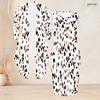Women Plus Size Striped Printed Two Piece Set 3 4 Sleeve Open Cardigan Sleeveless Crew Neck Bodycon Dress
