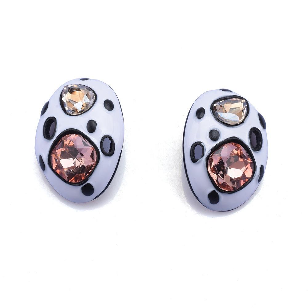 

Трендовые геометрические серьги для женщин, сплав, подвески, серьги-гвоздики, овальной формы, вдохновленные летней модой 2023 года StyleA