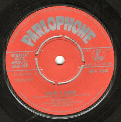 7inch Record ADAM FAITH  Mix Me A Person 45R4930 Parlophone 1962 UK Rock Used