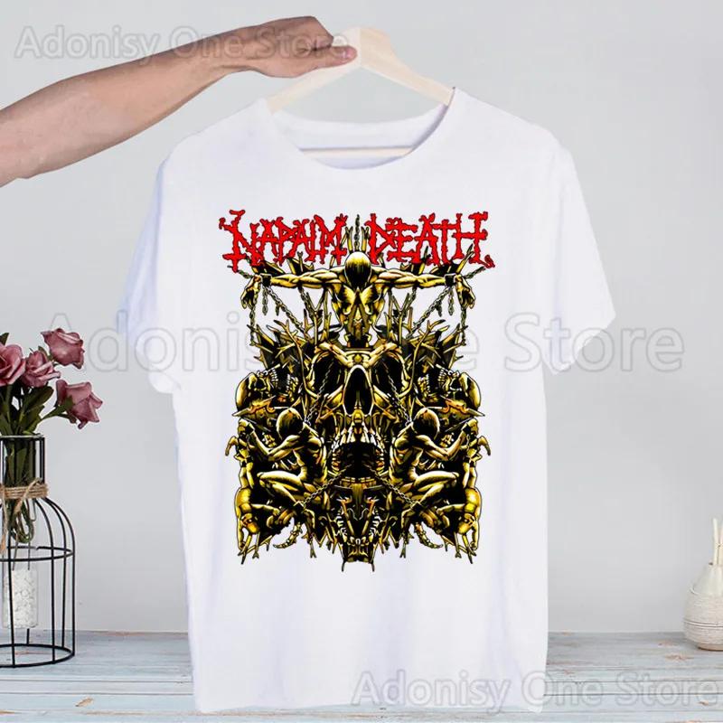 Napalm Death Trička Léto Pánské/Dámské Hip Hop Vtipný Potisk Tričko Streetwear trička Krátký Rukáv Topy