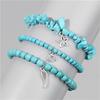 3x Fashionable Star And Moon Pendant Bracelets Set Beaded Wrist Band For Ladies Made Of High Quality Crystal Alloy