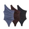 Araltay New Arrival Fashion Style Women's Clothing Fashion All-Match Asymmetric Fold Silk Net Jumpsuit 5039831