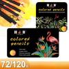 Oil Colored Pencil Set of 72/120,Iron Box Packaging Rich & Vibrant Colors,Blendable, Perfect for Beginner &Advanced Artists