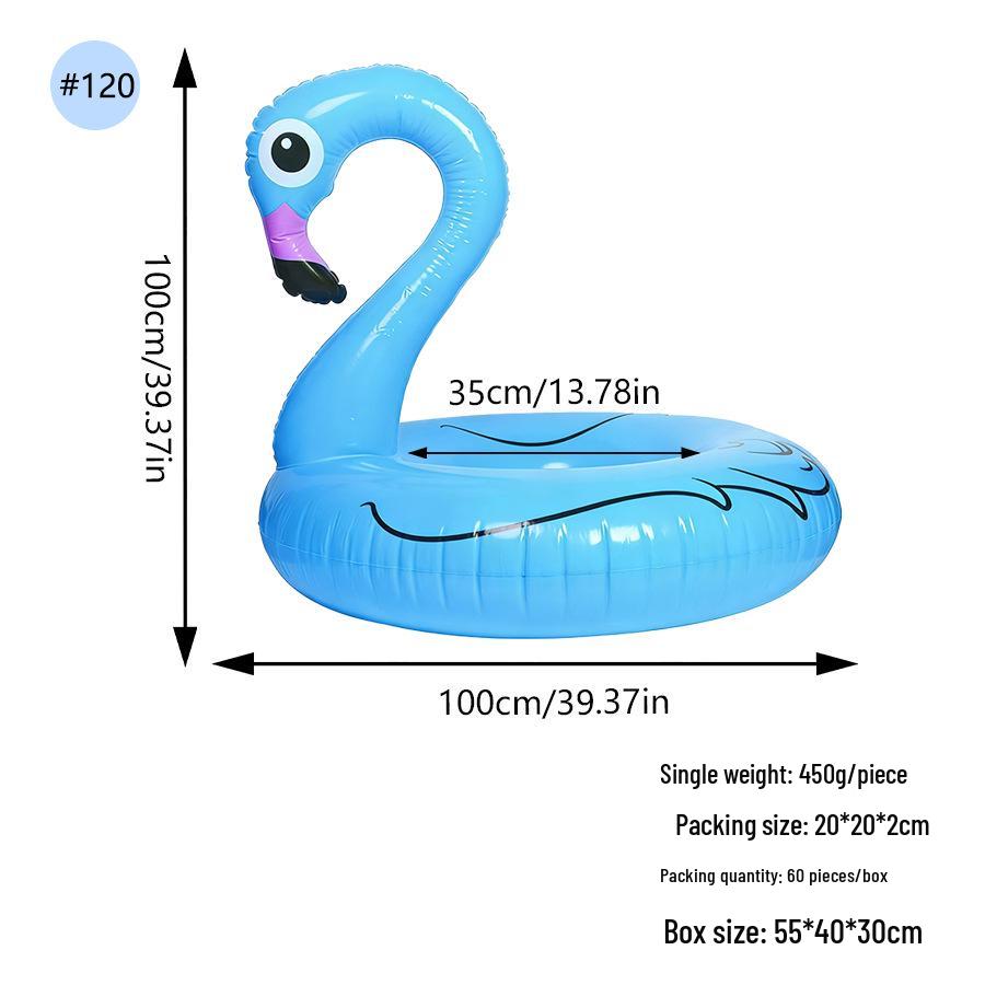 Thickened Adult Flamingo Inflatable Swim Ring & Water Toy