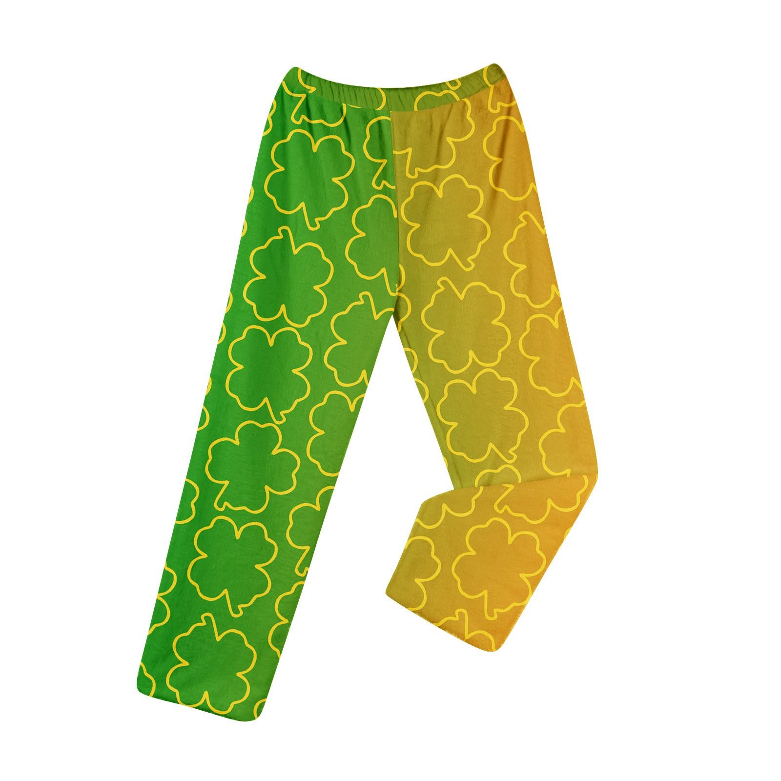 

Пижамные штаны в стиле аниме, повседневные брюки с эластичной резинкой на талии, удобные прямые свободные брюки для йоги XL жёлтый