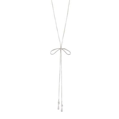 Female Niche Versatile Simple Drawstring Bow Necklace