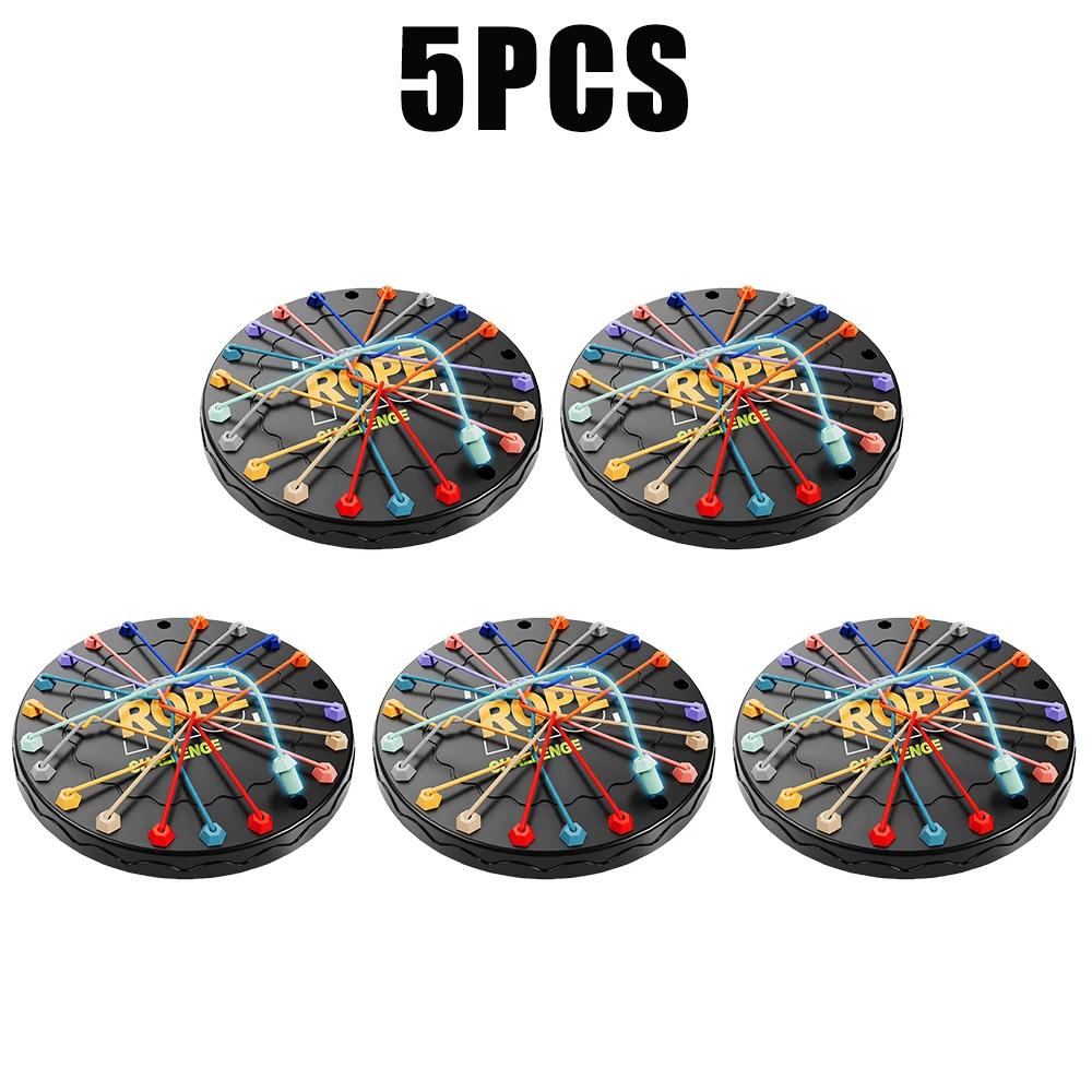 Kid Rope Knots Sensory Social Board Game Logical Thinking Challenge Colore Twisted Connected Line Brain Strategy Fun Table Game