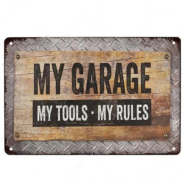 Vintage Dad's Garage Metal Tin Sign Decor Room Decoration Metal Plaque Garage Club Man Cave Bar Sign Poster Home Wall Decor