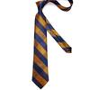 Dibangu Ties for Men Orange New Design Silk Tie Mens Necktie Hanky Cufflink Alloy Ring and Tie Tack Pin Set for Formal Party