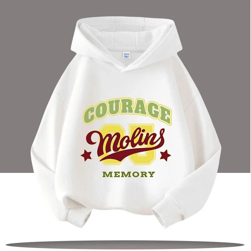 Autumn Winter Letter Print Kids Warm Children's Hoodie Kid Sport Sweatshirt Cartoon Boys Clothing Girls Long Sleeve Top