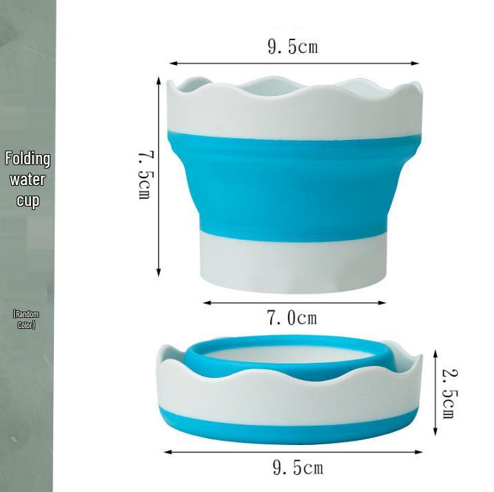 

Folding Blue Telescopic Brush Washer Cup for Art Painting Brushes