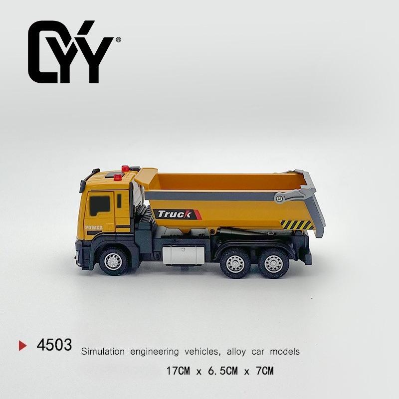 Large Alloy Trailer Toy Boy Flatbed Transporter Road Rescue Vehicle Children Simulation Engineering Car Model