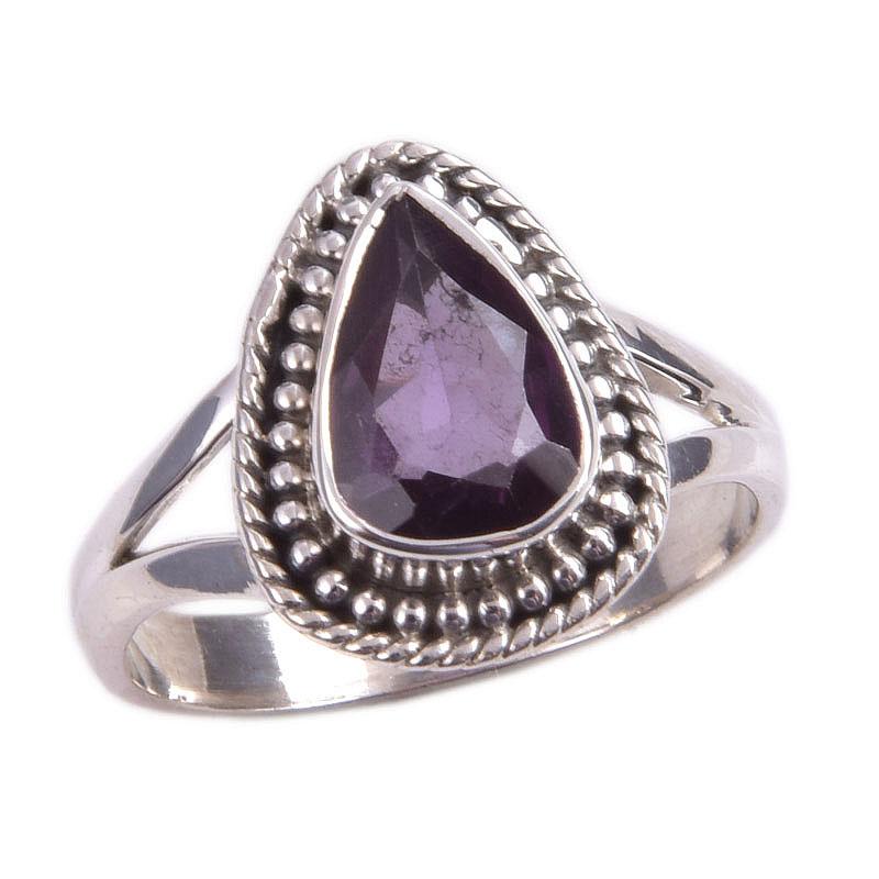 Natural Alexandrite Gemstone 925 Solid Sterling Silver Jewelry Ring Size 7 M0O47