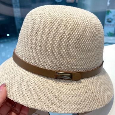 New summer fisherman's hat children's belt metal label breathable sun hat sun protection sun hat beach versatile basin hat