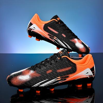 Men's Low Top Soccer Shoes Long Spikes Football Shoes Professional Athletic Training Soccer Cleats Lightweight Football Cleat