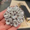 1PC 55mm Extra Large Sparkling Alloy Rhinestone Buckle, Luxury Diamond Encrusted Fastener for Fur Coats, Mink Coats, Dresses