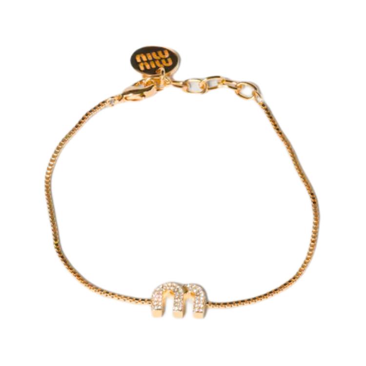 

Miu Miu Simple And Low-Key Design Brass Bracelet Women bracelet Gold 5IB779_2DNC_F0NXA Basic Packaging-Box Not Included