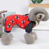 Small Dog Winter Jumpsuit Fleece Lined Cotton Pet Clothes Hooded Warm Outfit for Puppies and Small Breeds Soft Comfortable Material